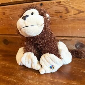 Ganz Webkinz Cheeky Monkey HM080 Plush Curly Brown Stuffed Animal 8 Inch